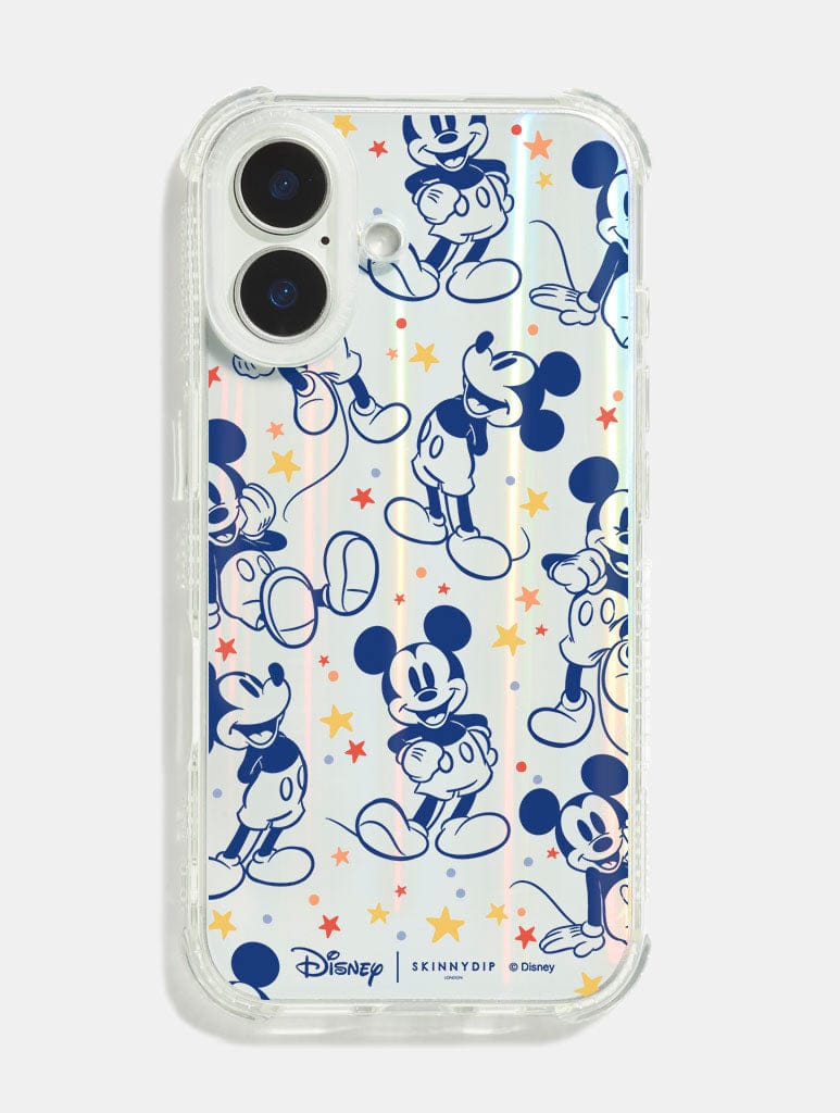 Disney Mickey Mouse Blue Outline Shock iPhone Case Phone Cases Skinnydip London