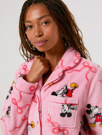 Disney Mickey Mouse Bow Fleece Pyjama Set Lingerie & Nightwear Skinnydip London