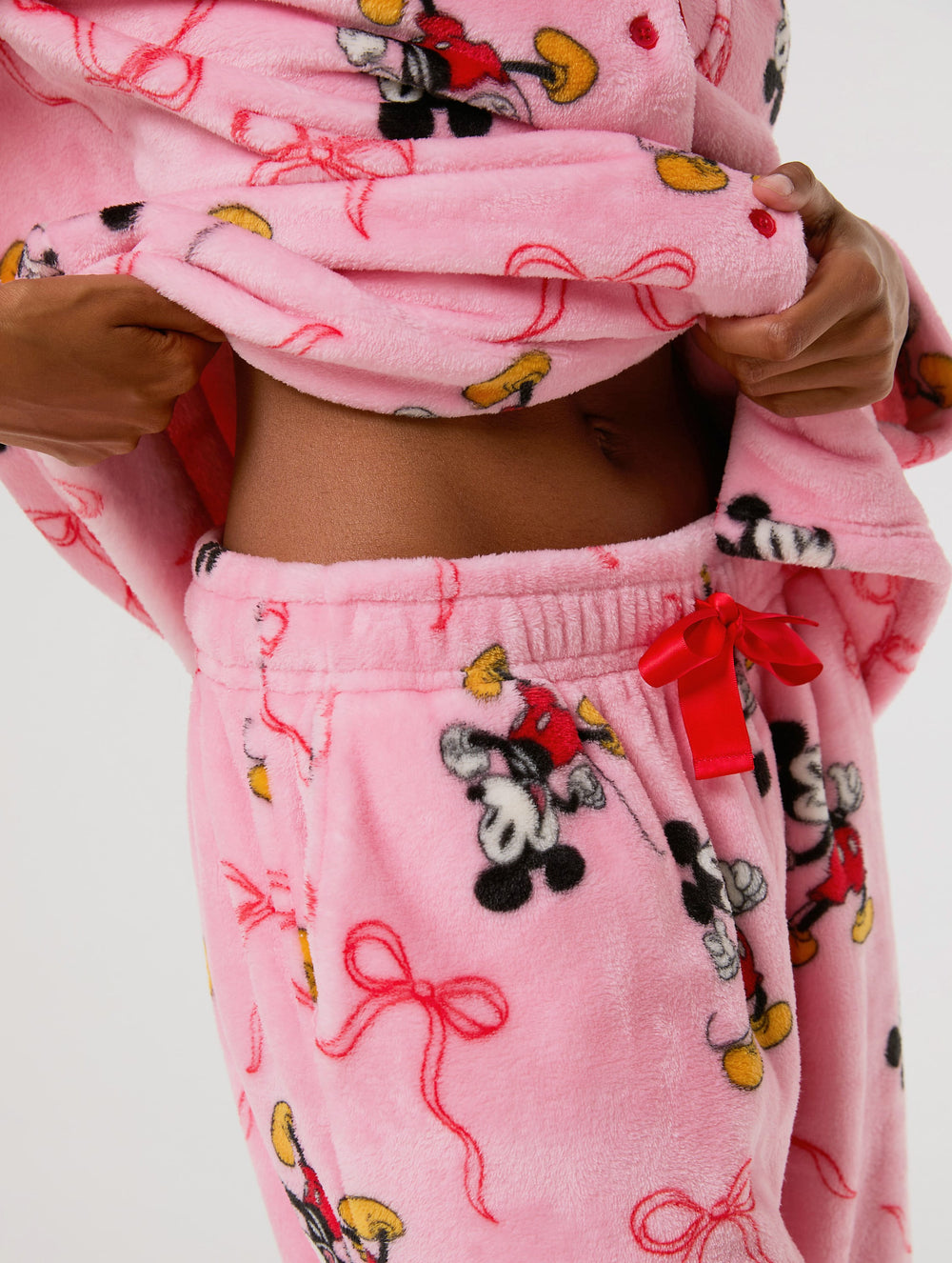 Disney Mickey Mouse Bow Fleece Pyjama Set Lingerie & Nightwear Skinnydip London