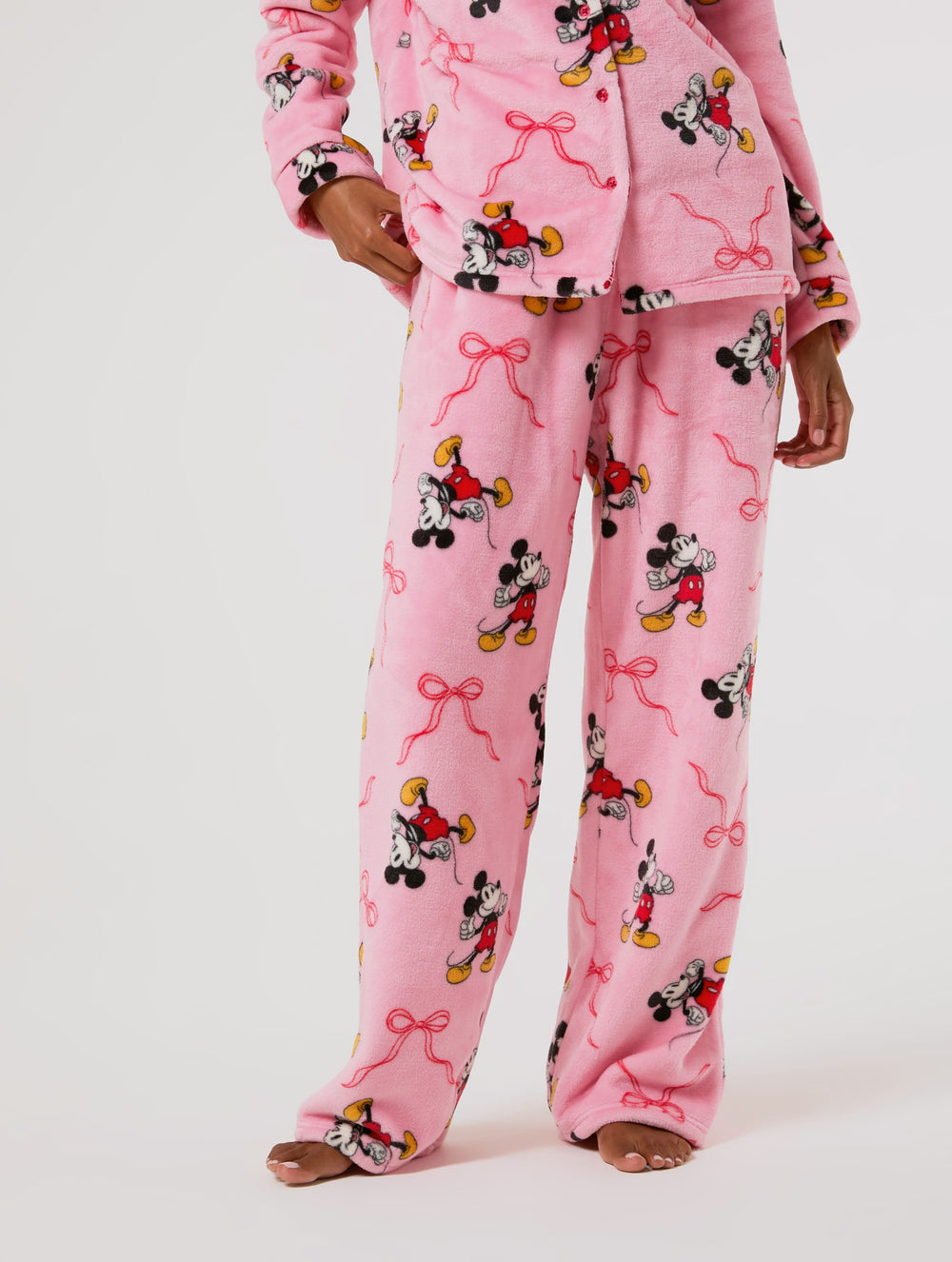 Disney Mickey Mouse Bow Fleece Pyjama Set Lingerie & Nightwear Skinnydip London
