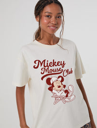 Disney Mickey Mouse Club T-Shirt In White Tops & T-Shirts Skinnydip London