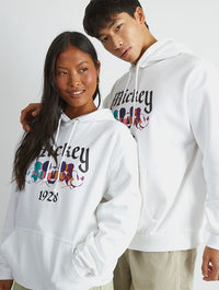 Disney Mickey Mouse Gothic Hoodie In White Hoodies & Sweatshirts Skinnydip London