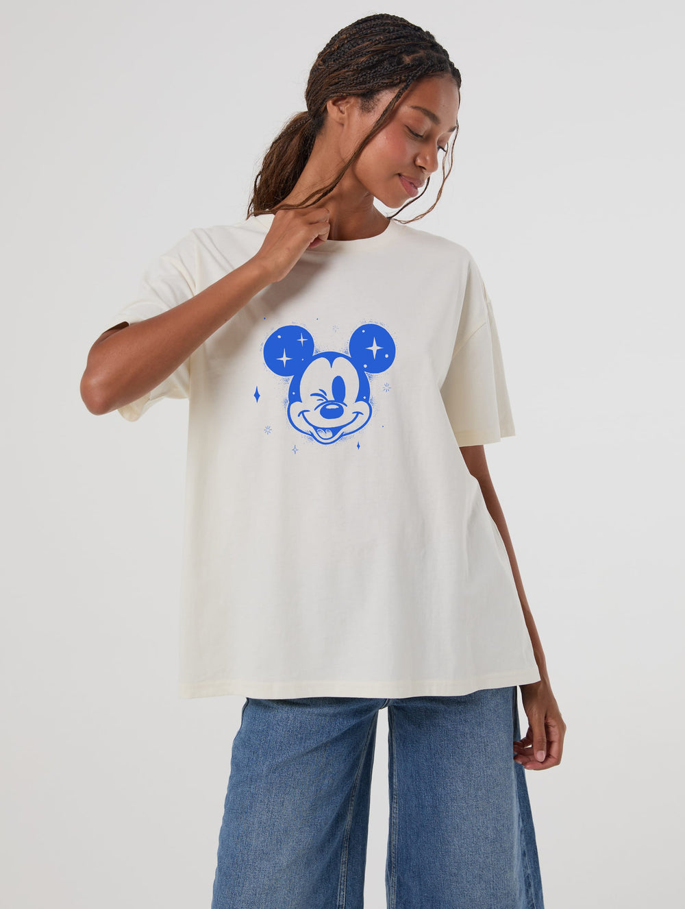Disney Mickey Mouse Original Spray Paint T-Shirt In White Tops & T-Shirts Skinnydip London