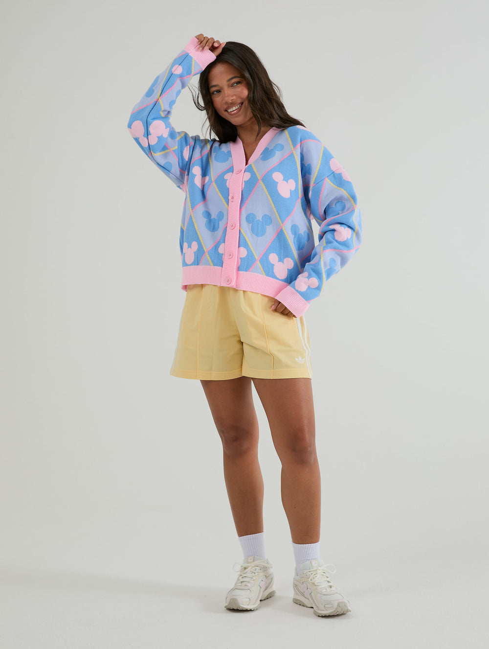 Disney Mickey Mouse Repeat Knitted Cardigan Jumpers & Cardigans Skinnydip London