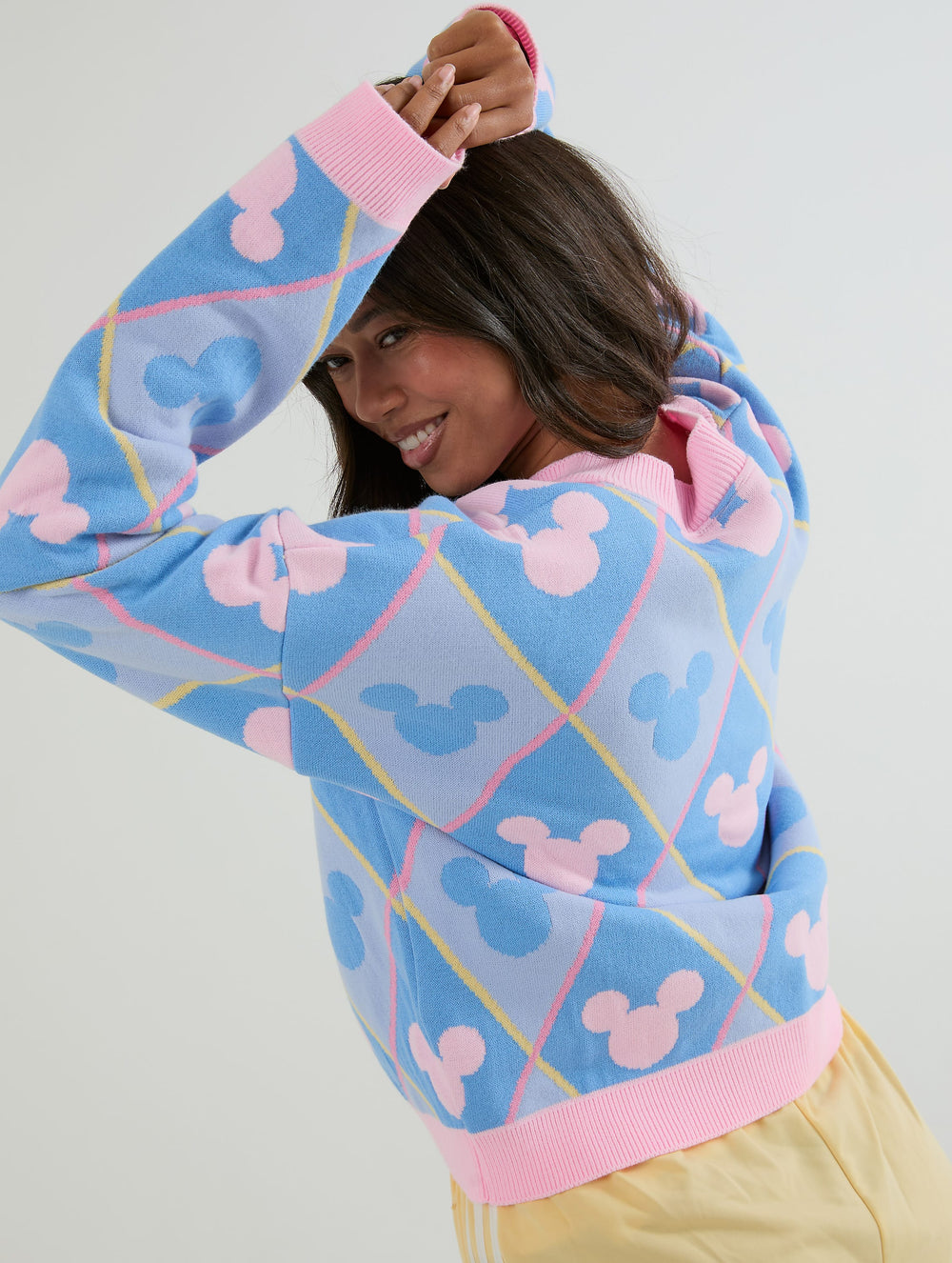 Disney Mickey Mouse Repeat Knitted Cardigan Jumpers & Cardigans Skinnydip London