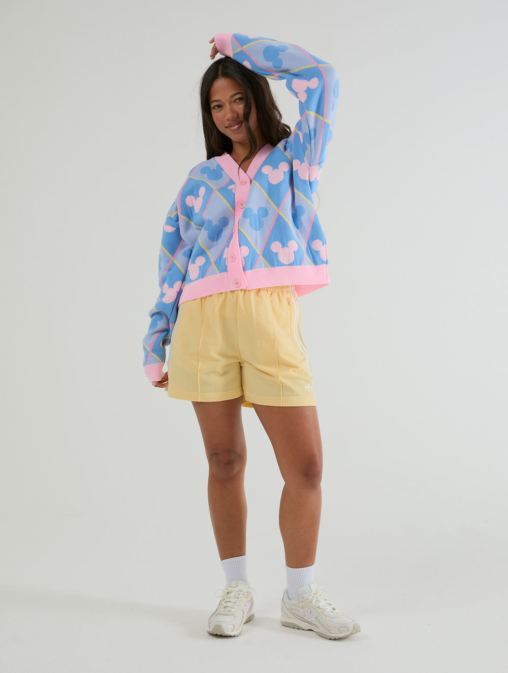 Disney Mickey Mouse Repeat Knitted Cardigan Jumpers & Cardigans Skinnydip London