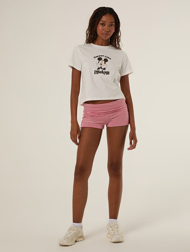 Disney Mickey Mouse Sweet Like Mickey Baby T-Shirt In White Tops & T-Shirts Skinnydip London