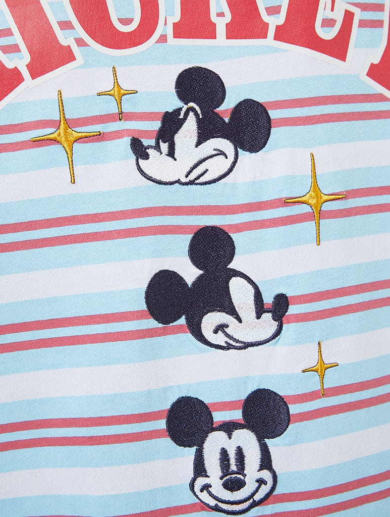 Disney Mickey Striped T-Shirt Tops & T-Shirts Skinnydip London