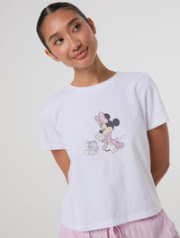 Disney Minnie Mouse And Bunny Baby T-Shirt In White Tops & T-Shirts Skinnydip London