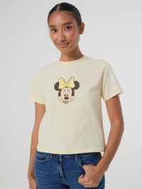 Disney Minnie Mouse Baby T-Shirt In Butter Yellow Tops & T-Shirts Skinnydip London