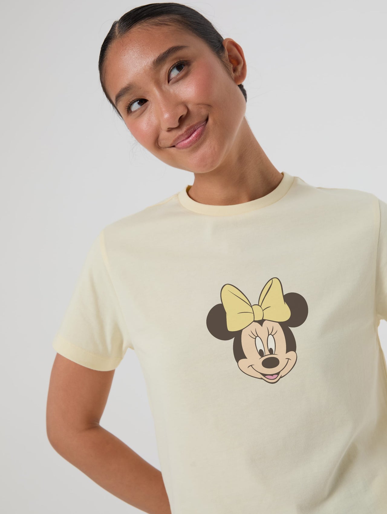 Disney Minnie Mouse Baby T-Shirt In Butter Yellow Tops & T-Shirts Skinnydip London