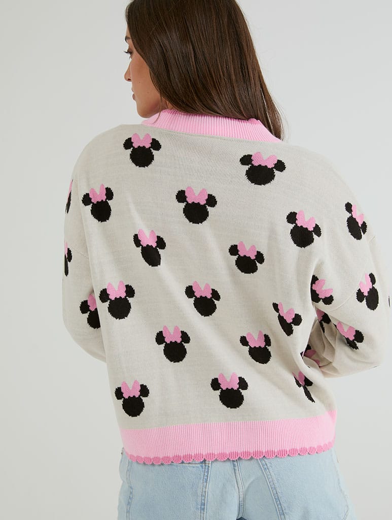 Disney Minnie Mouse Ecru Knitted Cardigan Jumpers & Cardigans Skinnydip London