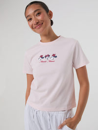 Disney Minnie Mouse Faces Baby T-Shirt In Pink Tops & T-Shirts Skinnydip London