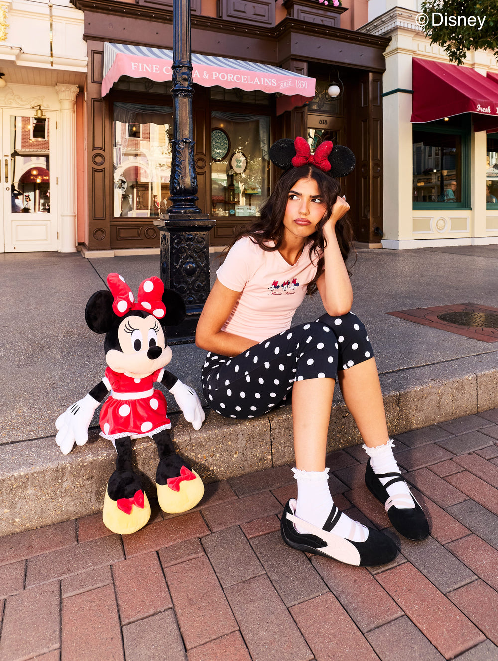 Disney Minnie Mouse Faces Baby T-Shirt In Pink Tops & T-Shirts Skinnydip London