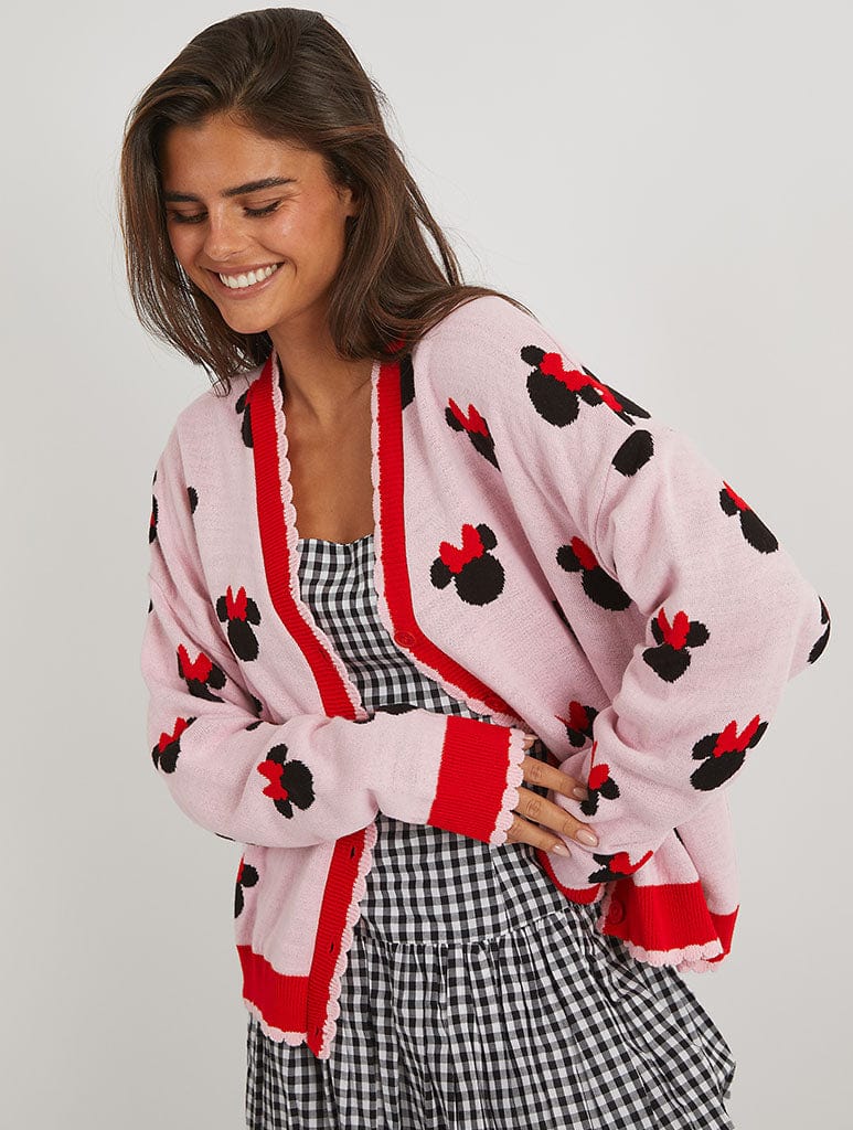 Disney Minnie Mouse Heart Knitted Cardigan Jumpers & Cardigans Skinnydip London