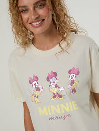 Disney Minnie Mouse Pose T-Shirt In White Tops & T-Shirts Skinnydip London