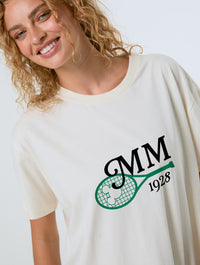Disney Minnie Mouse Queen of Swing Tennis T-Shirt In White Tops & T-Shirts Skinnydip London
