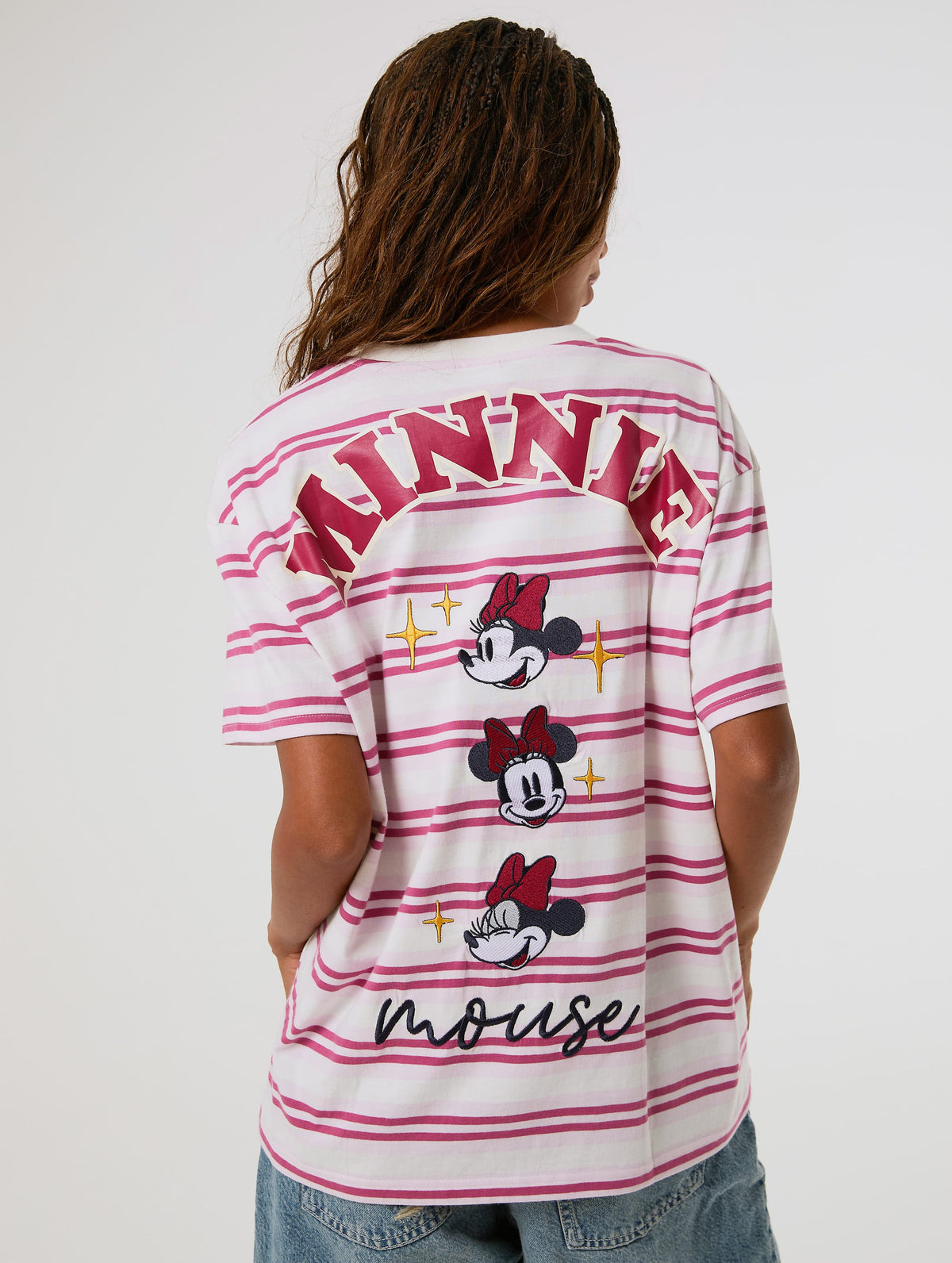Disney Minnie Pink Stripe T-Shirt Tops & T-Shirts Skinnydip London