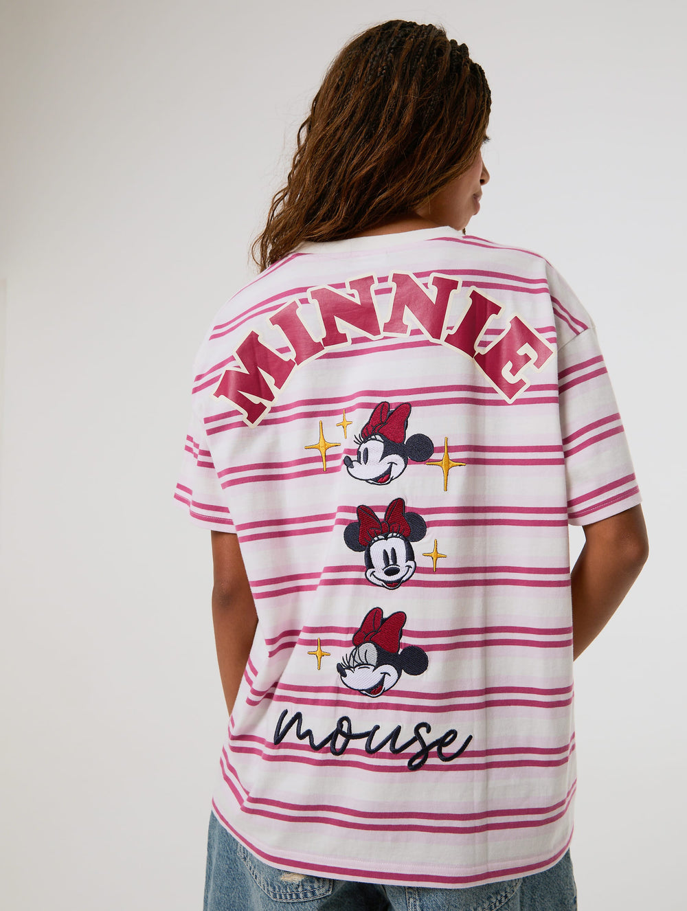 Disney Minnie Pink Stripe T-Shirt Tops & T-Shirts Skinnydip London