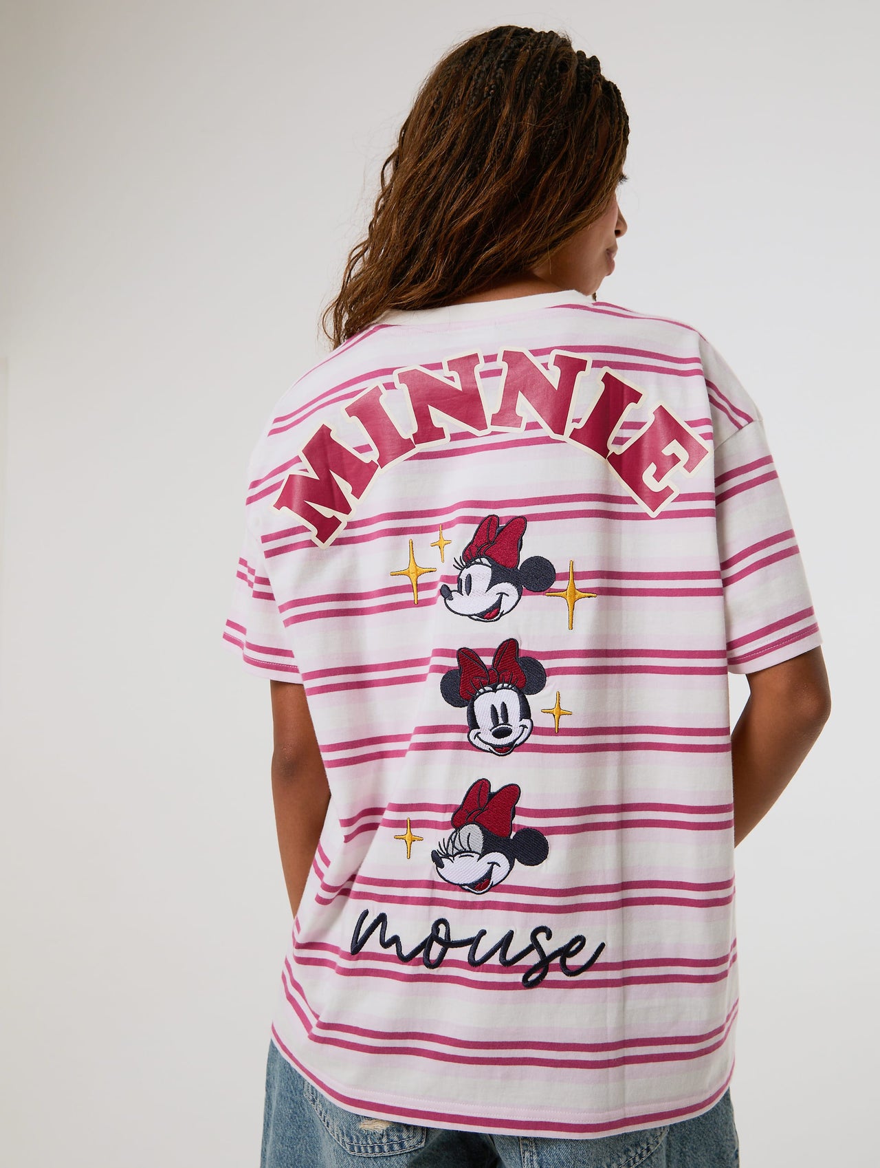 Disney Minnie Pink Stripe T-Shirt Tops & T-Shirts Skinnydip London
