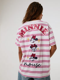 Disney Minnie Pink Stripe T-Shirt Tops & T-Shirts Skinnydip London
