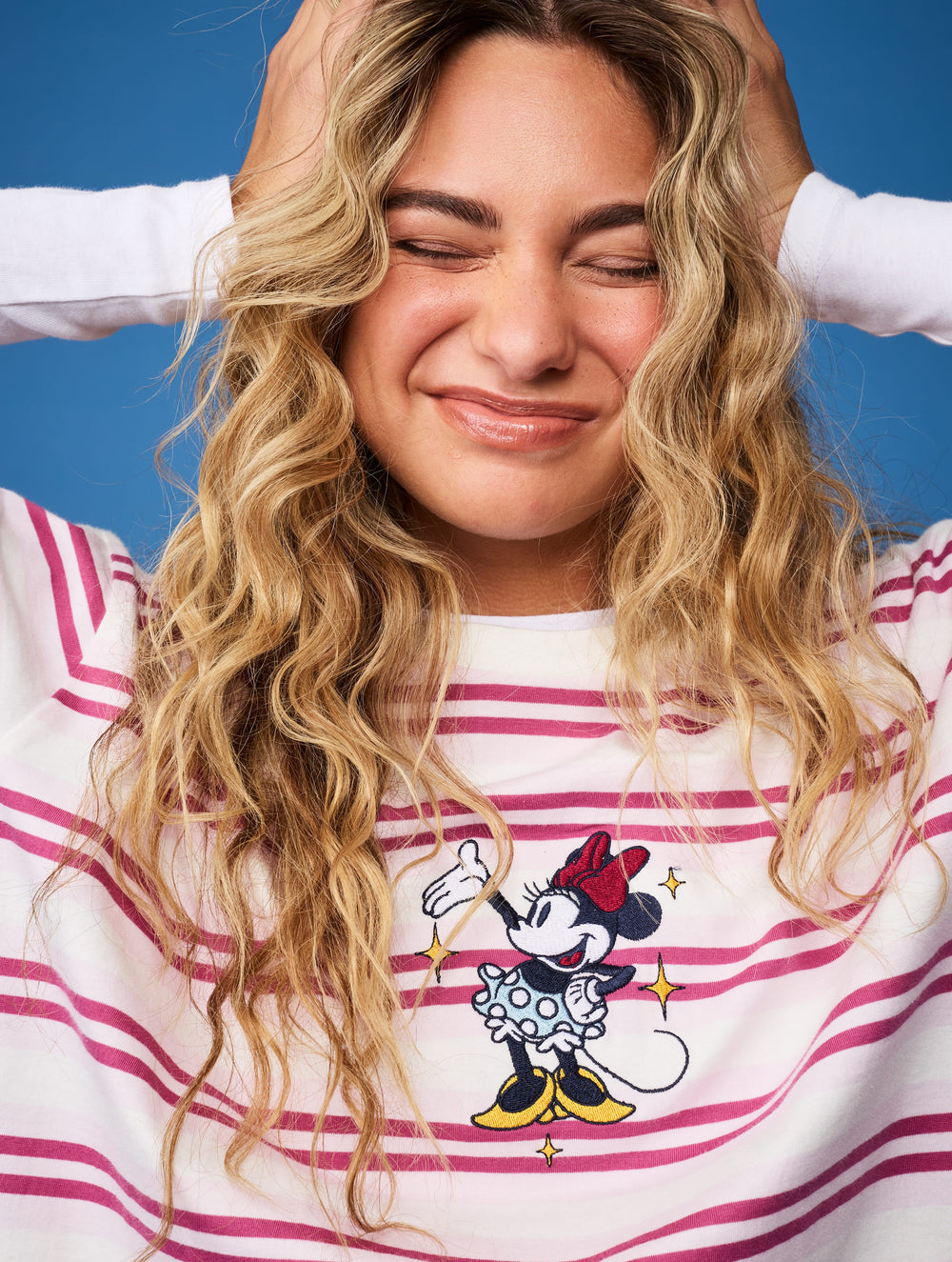 Disney Minnie Pink Stripe T-Shirt Tops & T-Shirts Skinnydip London
