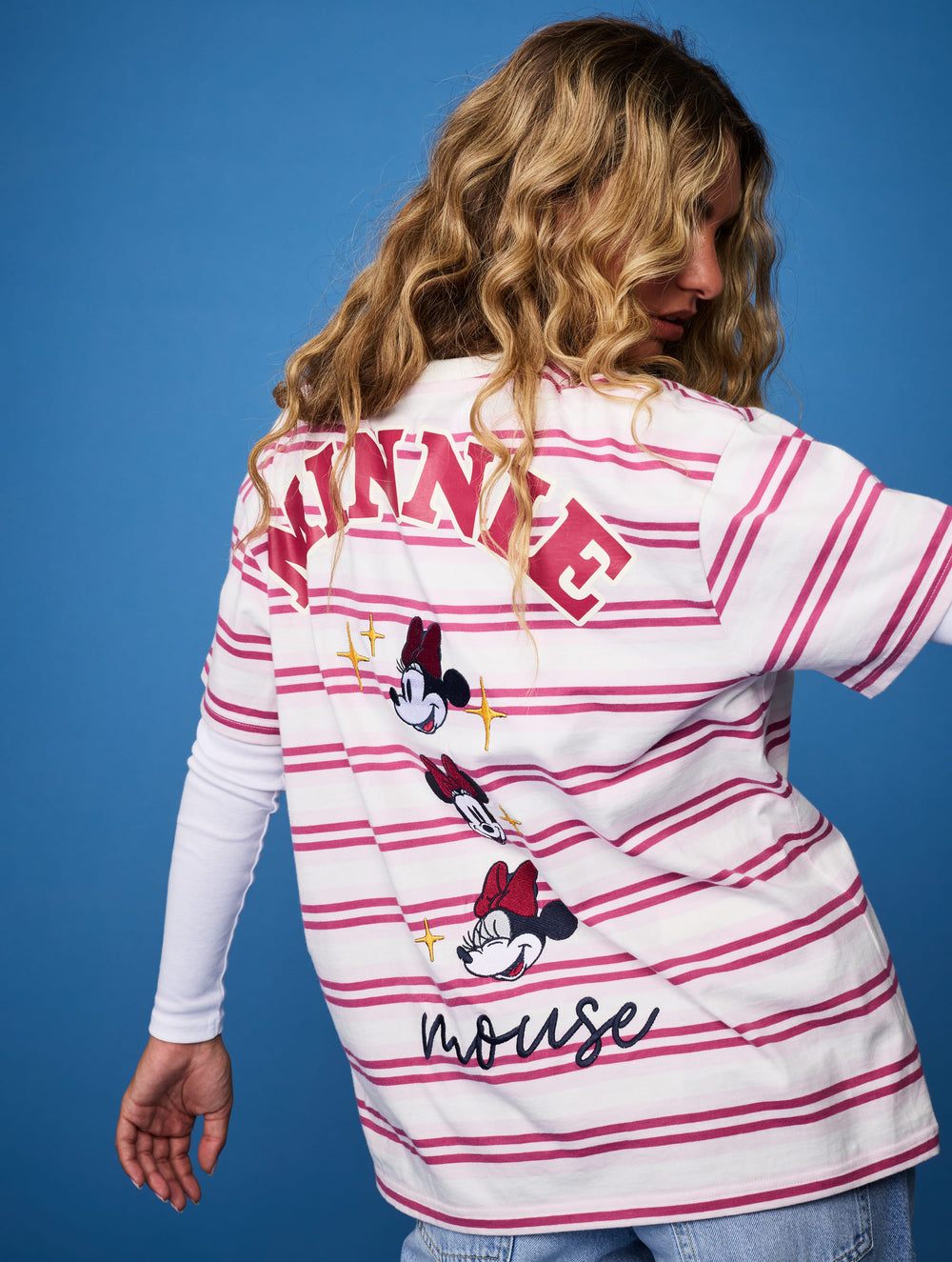Disney Minnie Pink Stripe T-Shirt Tops & T-Shirts Skinnydip London