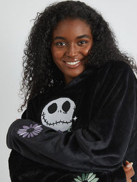 Disney Nightmare Before Christmas Embroidered Blanket Hoodie Lingerie & Nightwear Skinnydip London