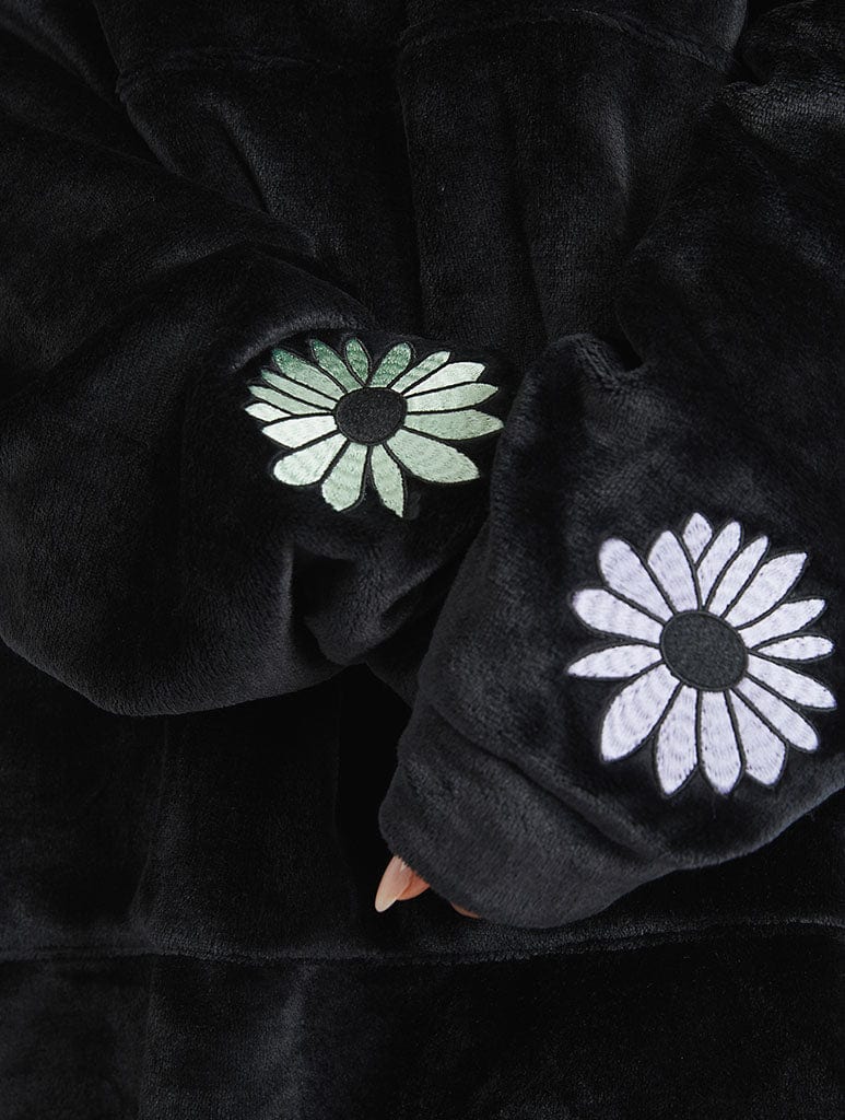 Disney Nightmare Before Christmas Embroidered Blanket Hoodie Lingerie & Nightwear Skinnydip London