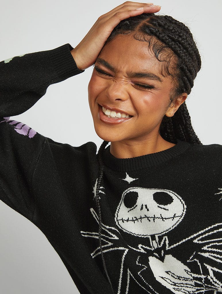 Disney Nightmare Before Christmas Jack Knitted Jumper Jumpers & Cardigans Skinnydip London