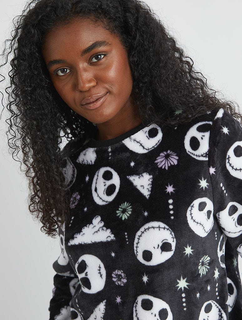 Disney Nightmare Before Christmas Jack Skellington Fleece Pyjama Set Lingerie & Nightwear Skinnydip London