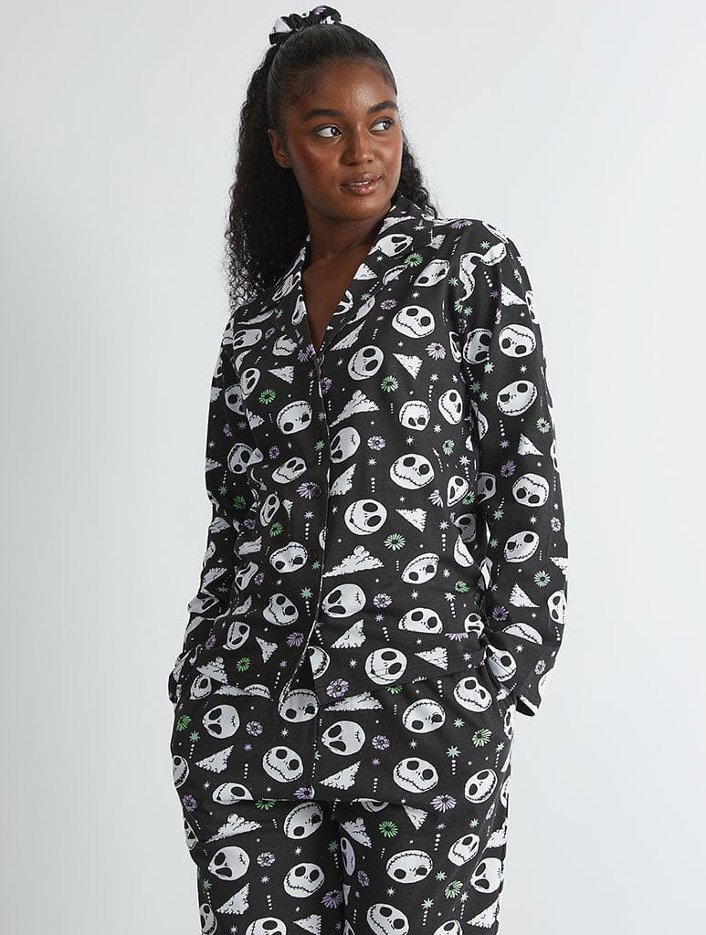 Disney Nightmare Before Christmas Jack Skellington Pyjama Set in Black Lingerie & Nightwear Skinnydip London