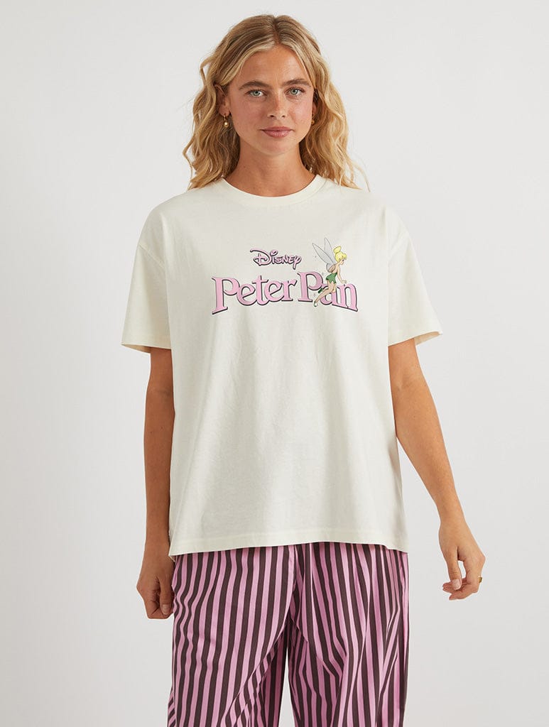 Disney Peter Pan Classic Poster T-Shirt In White Tops & T-Shirts Skinnydip London