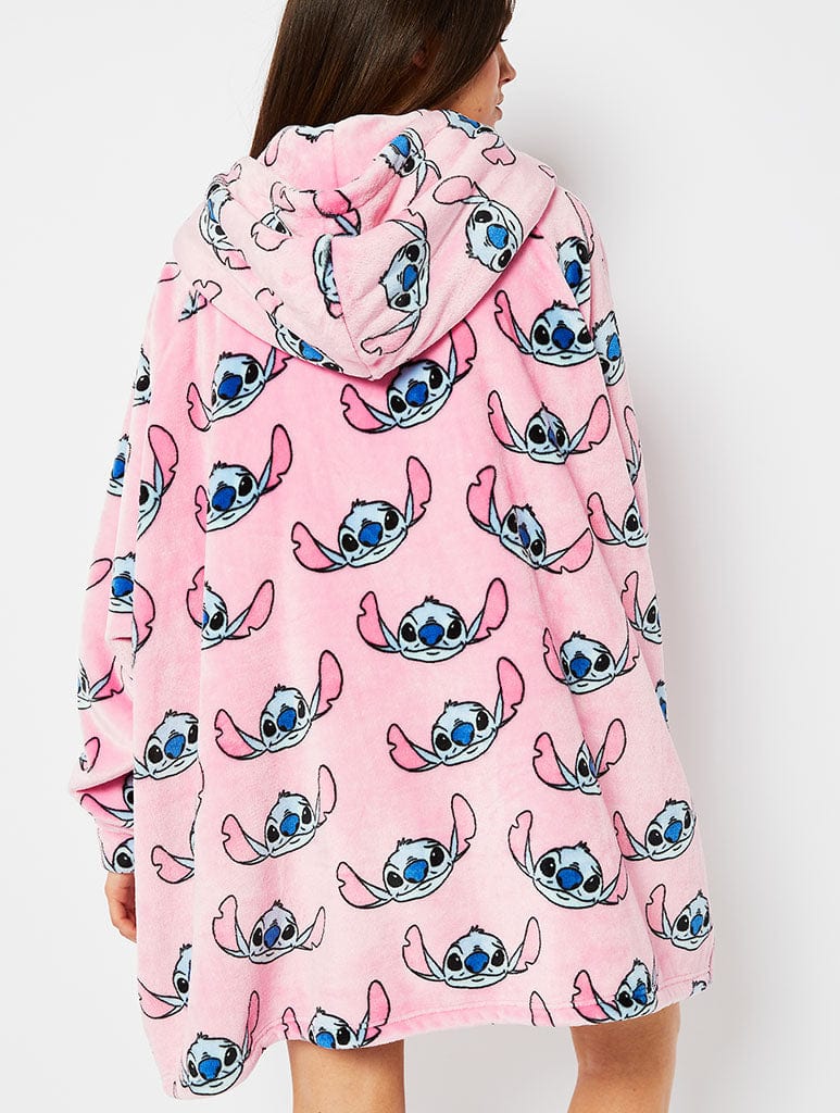 Disney Pink Stitch Blanket Hoodie Lingerie & Nightwear Skinnydip London