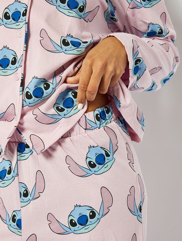 Disney® Stitch Pyjamas for Girls - pale pink
