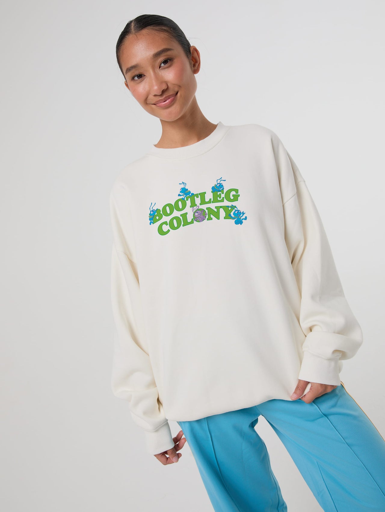 Disney Pixar A Bug’s Life Bootleg Colony Sweatshirt In White Hoodies & Sweatshirts Skinnydip London