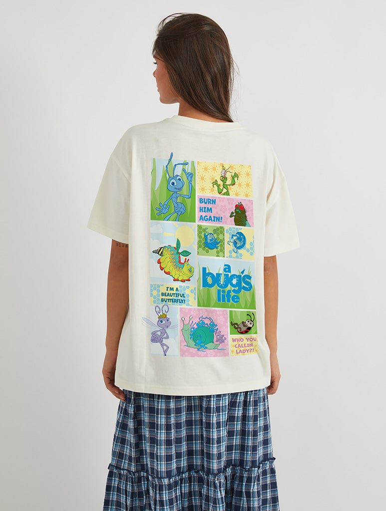 Disney Pixar A Bug's Life Poster T-Shirt In White Tops & T-Shirts Skinnydip London