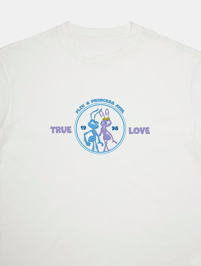 Disney Pixar A Bug’s Life True Love Baby Tee In White Tops & T-Shirts Skinnydip London