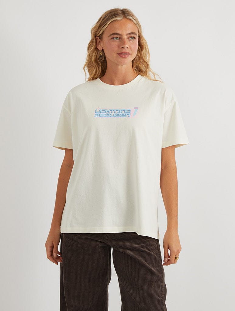 Disney Pixar Cars Champion T-Shirt In White Tops & T-Shirts Skinnydip London