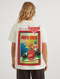 Disney Pixar Cars Classic Poster T-Shirt In White Tops & T-Shirts Skinnydip London