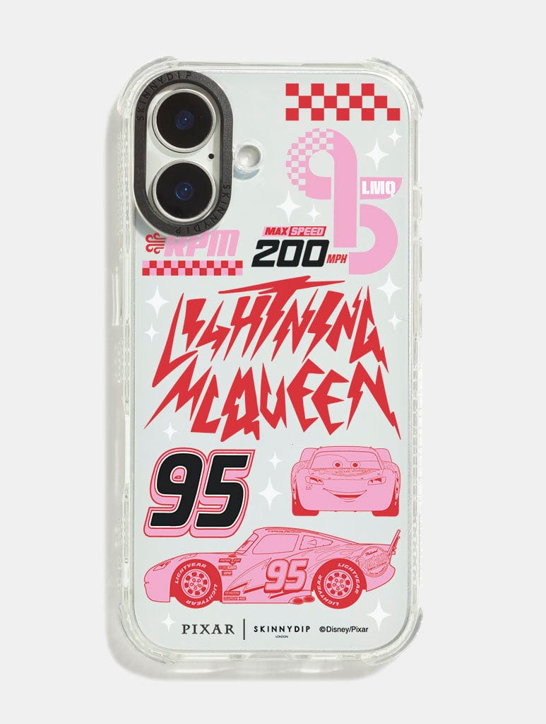 Disney Pixar Cars Lightning McQueen Poster Print Shock iPhone Case Phone Cases Skinnydip London