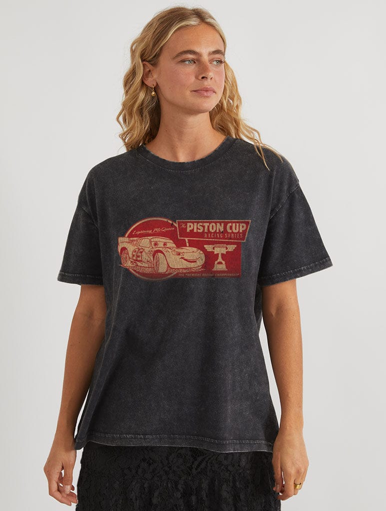 Disney Pixar Cars Rust-eze T-Shirt In Acid Wash Tops & T-Shirts Skinnydip London