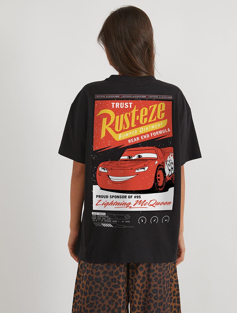 Disney Pixar Cars Rust-eze T-Shirt In Black Tops & T-Shirts Skinnydip London