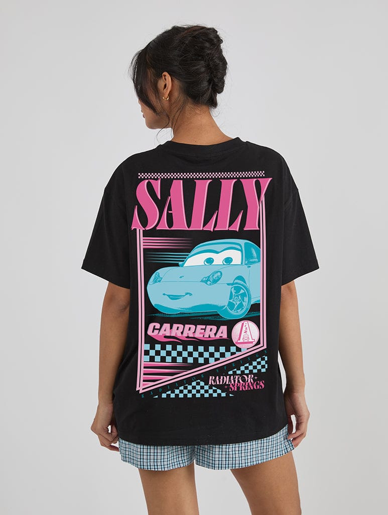 Disney Pixar Cars Sally Carrera T-Shirt In Black Tops & T-Shirts Skinnydip London