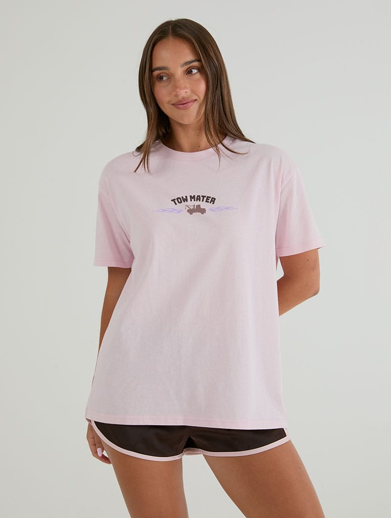 Disney Pixar Cars Tow Mater T-Shirt In Pink Tops & T-Shirts Skinnydip London