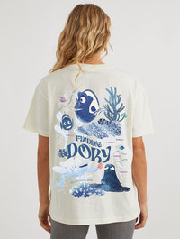 Disney Pixar Finding Dory Ocean Poster T-Shirt In White Tops & T-Shirts Skinnydip London