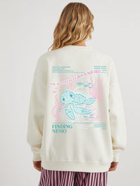 Disney Pixar Finding Nemo Squirt Sweatshirt In White Hoodies & Sweatshirts Skinnydip London