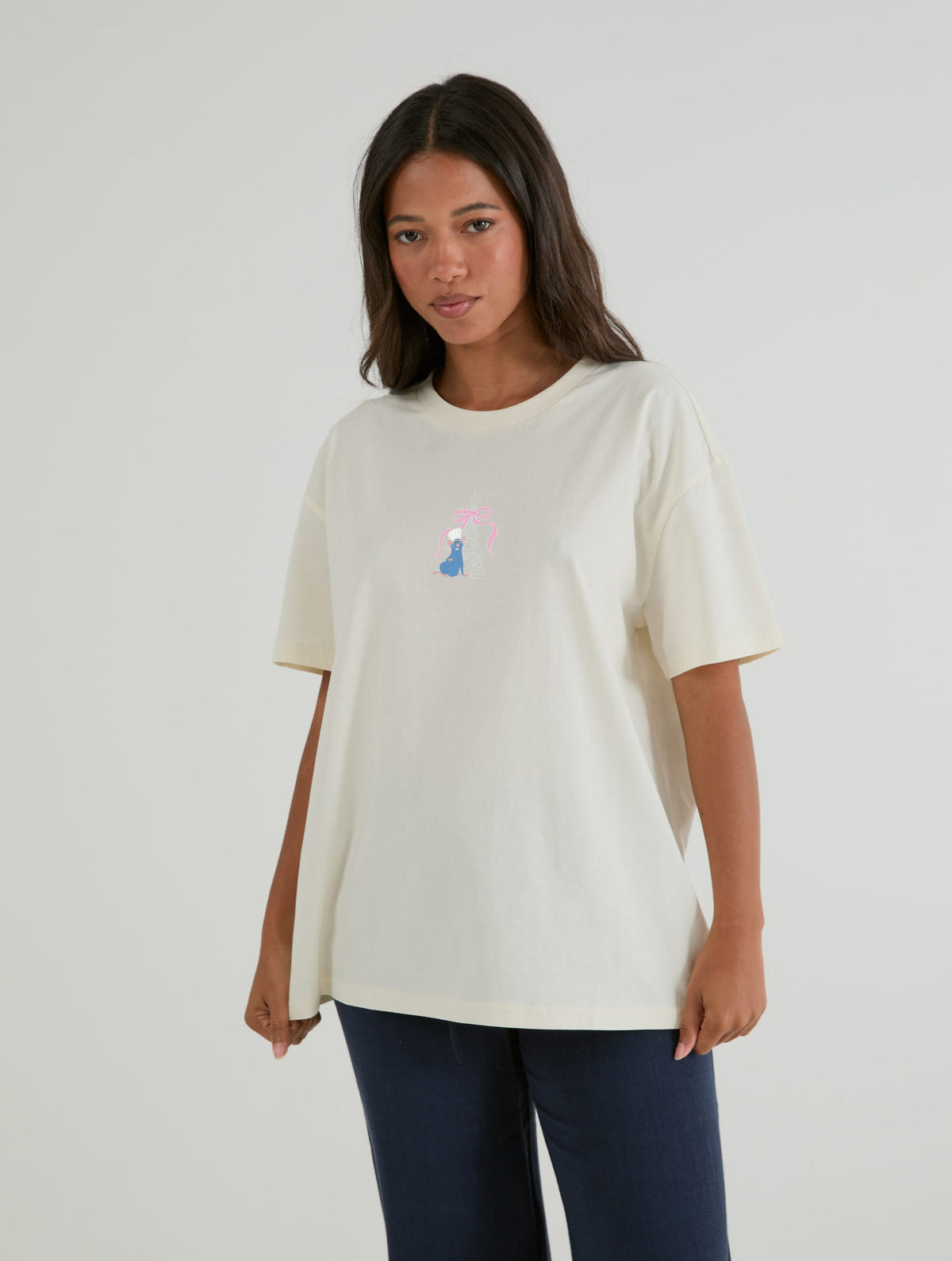 Disney Pixar Ratatouille Ooh La La Eiffel Tower T-Shirt In White Tops & T-Shirts Skinnydip London