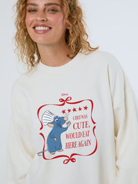 Disney Pixar Ratatouille Review Sweatshirt In White Hoodies & Sweatshirts Skinnydip London
