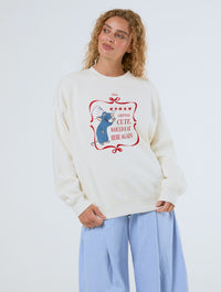 Disney Pixar Ratatouille Review Sweatshirt In White Hoodies & Sweatshirts Skinnydip London